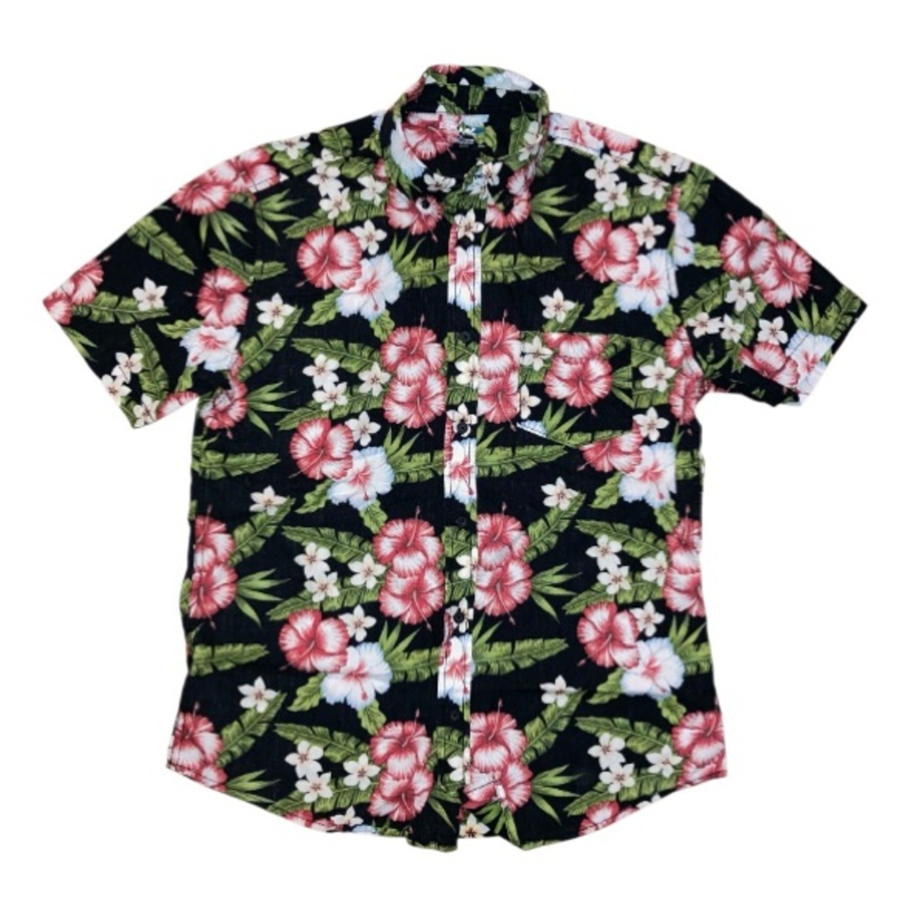 TonyHawk Men Hawaiian Floral Button Up Shirt | Size Medium | Beach  Vacation